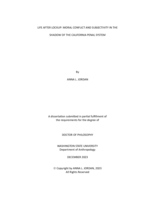 Life after Lockup: Moral Conflict and Subjectivity in the Shadow of the California Penal System