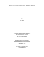 Microwave Heating of Oils and Oil-Rich Food Products