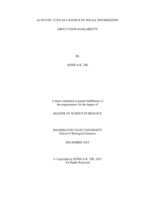 Acoustic cues as a source of social information about food availability