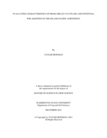 Evaluating Characteristics of Proso Millet Cultivars and Potential for Adoption in the Inland Pacific Northwest