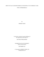 Impact of Gas Ultrafine Bubbles on the Efficacy of Commonly Used Food Antimicrobials