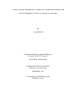 Family Matters: Kinship and Community Composition during the Late Intermediate Period in Andahuaylas, Peru