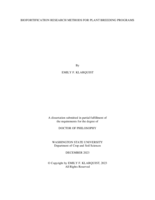 Biofortification Research Methods for Plant Breeding Programs