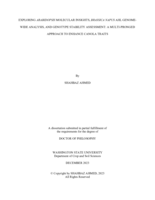 Exploring Arabidopsis Molecular Insights, Brassica Napus AHL Genome-wide Analysis, and Genotype Stability Assessment: A Multi-Pronged Approach to Enhance Canola Traits 