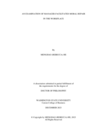 An Examination of Manager-Facilitated Moral Repair in the Workplace