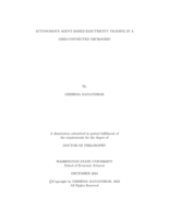 Autonomous Agent-Based Electricity Trading in a Grid-Connected Microgrid