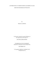 Contributions to Understanding Oligomeric Sugars Derived from Biomass Pyrolysis