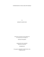 Thermodynamics of Critical Rare Earth Minerals