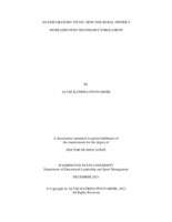 An Exploratory Study: How One Rural District Increased Post-Secondary Enrollment 