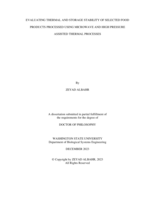 Evaluating Thermal and Storage Stability of Selected Food Products Processed Using Microwave and High Pressure Assisted Thermal Processes