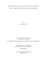 Phenomics for Evaluating Drought Tolerance in Different Wheat Varieties Towards Sustainable Crop Production