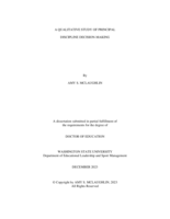 A qualitative study of principal discipline decision making