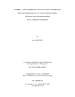Numerical and Experimental Investigation of Additively Manufactured Bimetallic Structures of Nickel-Titanium and Titanium Matrix Metal-Ceramic Composites