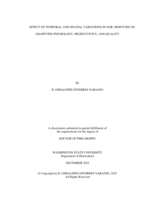 Effect of Temporal and Spatial Variations in Soil Moisture on Grapevine Physiology, Productivity and Quality