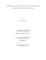 The regulatory underpinnings of seasonal run-time variation in Chinook salmon, Oncorhynchus tshawytscha