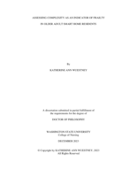 Assessing Complexity as an Indicator of Frailty in Older Adult Smart Home Residents