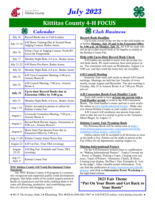 WSU Kittitas County Extension 4-H Focus, July 2023