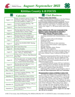 WSU Kittitas County Extension 4-H Focus, September 2023