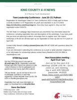 King County 4-H, April 2023