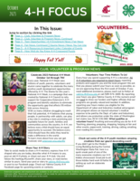 WSU Yakima County Extension 4-H Focus, October 2023