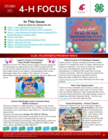 WSU Yakima County Extension 4-H Focus, September 2023