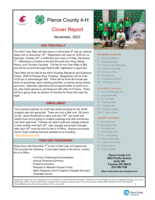 Pierce County 4-H Clover Report, November 2023
