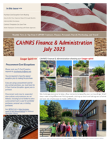 CAHNRS Business Center Newsletter, July 2023