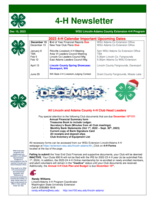 4-H Newsletter, December 15, 2023
