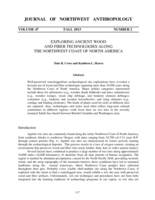 Exploring Ancient Wood and Fiber Technologies along the Northwest Coast of North America