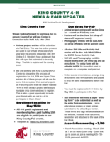 King County 4-H, March 2022