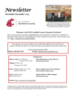 Garfield County Extension Newsletter, November-December 2023