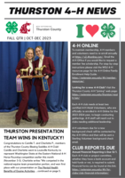 Thurston County 4-H News, October-December 2023