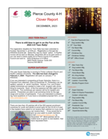 Pierce County 4-H Clover Report, December 2023