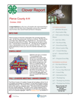 Pierce County 4-H Clover Report, October 2023