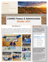 CAHNRS Business Center Newsletter, October 2023