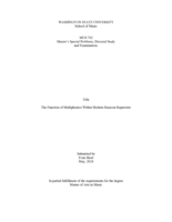 The Function of Multiphonics Within Modern Bassoon Repertoire