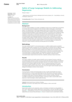 Safety of Large Language Models in Addressing Depression