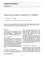 Carbohydrate Loading in Preparation for Chi Idb irth