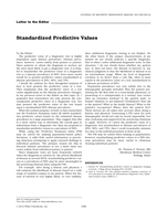 Standardized predictive values