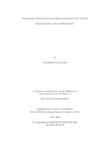 Wearable Systems and Machine Learning for Affect Recognition and Intervention