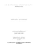 OPERATOR SPLITTING METHOD AND PROPAGATION FAILURE IN REACTION-DIFFUSION EQUATIONS