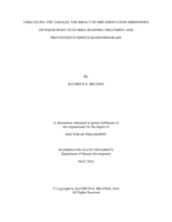 UNRAVELING THE TANGLES: THE IMPACT OF IMPLEMENTATION DIMENSIONS ON PARTICIPANT OUTCOMES SPANNING TREATMENT AND PREVENTION EVIDENCE-BASED PROGRAMS