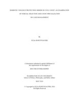 DOMESTIC VIOLENCE PROTECTION ORDERS IN CIVIL COURT: AN EXAMINATION  OF JUDICIAL SELECTION AND COURT SPECIALIZATION ON CASE MANAGEMENT