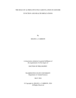 The Role of Alternative Polyadenylation in Genome Function and Health Implications