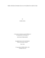 THREE APPLIED ECONOMICS ESSAYS ON WASHINGTON AGRICULTURE
