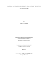 MATERNAL VACCINATIONS PROVIDE ANTI-VIRAL ANTIBODY PROTECTION TO FETUS IN UTERO