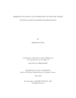 Resilience Planning and Optimization of Electric Power Systems Against Extreme Weather Events