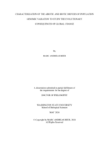 Characterization of the abiotic and biotic drivers of population genomic variation to study the evolutionary consequences of global change