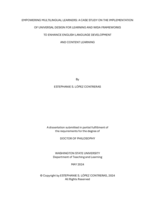 EMPOWERING MULTILINGUAL LEARNERS: A CASE STUDY ON THE IMPLEMENTATION OF UNIVERSAL DESIGN FOR LEARNING AND WIDA FRAMEWORKS TO ENHANCE ENGLISH LANGUAGE DEVELOPMENT AND CONTENT LEARNING