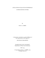 Applications of Quantum Interference in Bose-Einstein Systems